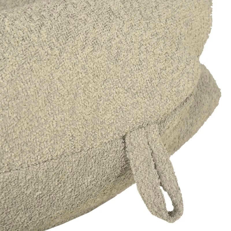 Nowoczesna Jasnobeżowy pufa worek sako l dla dzieci boucle – Łatwa do przenoszenia