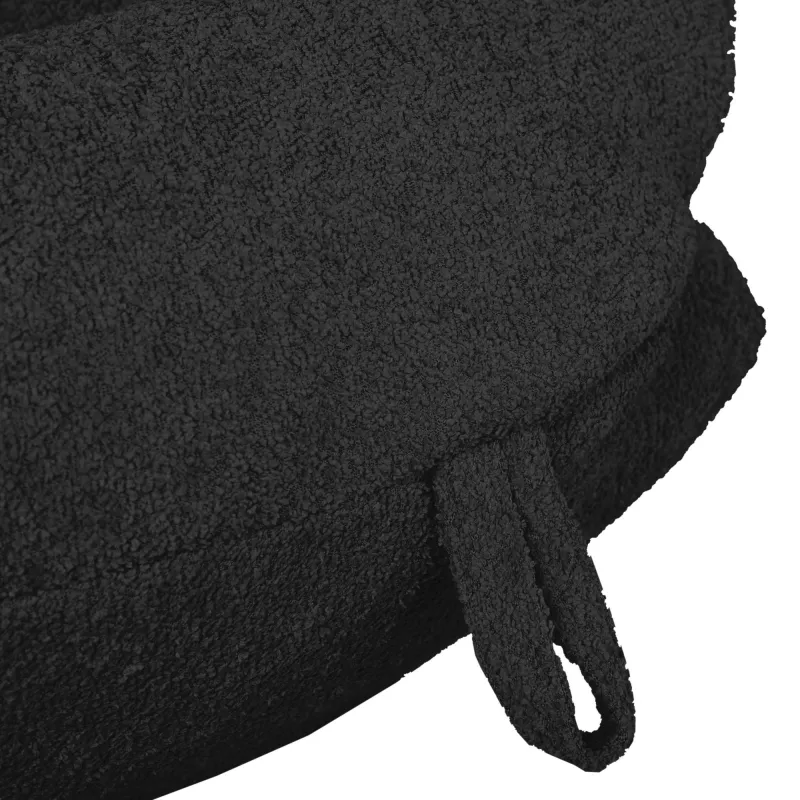 Nowoczesna Jasnobeżowy pufa worek sako l dla dzieci boucle – Łatwa do przenoszenia