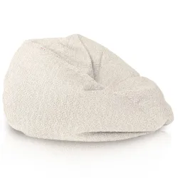Stylowa Ecru pufa worek sako l dla dzieci boucle – Idealna do relaksu