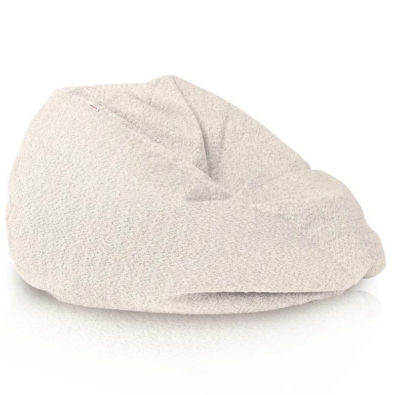 Stylowa Ecru pufa worek sako l dla dzieci boucle – Idealna do relaksu