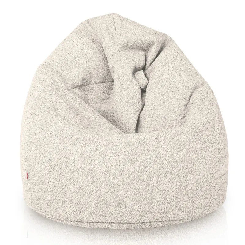 Stylowa Ecru pufa worek sako l dla dzieci boucle – Idealna do relaksu
