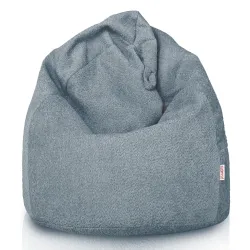 Nowoczesna Jasnobeżowy pufa worek sako l dla dzieci boucle – Łatwa do przenoszenia