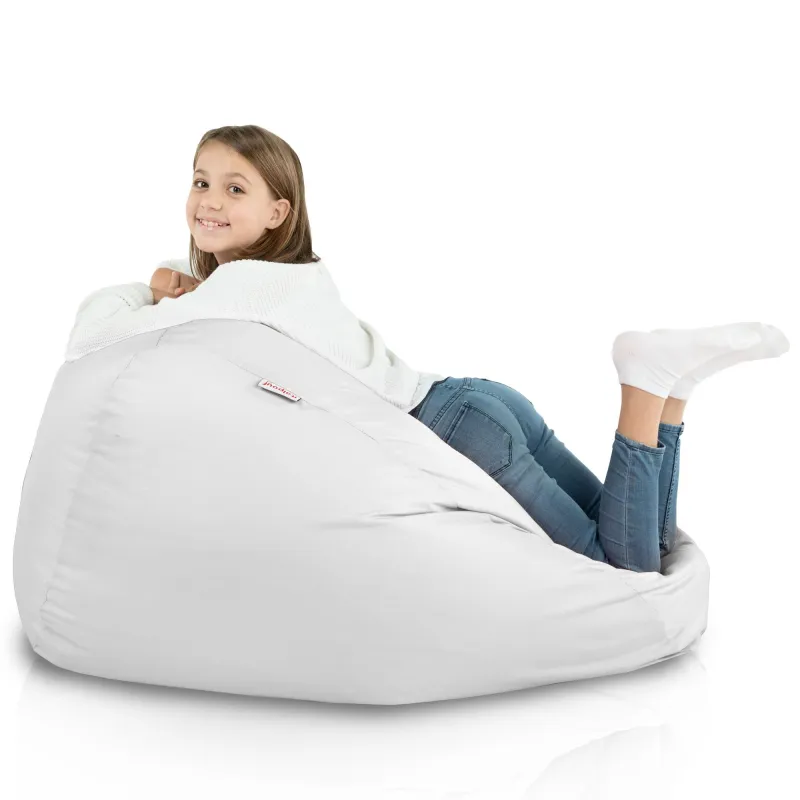 Nowoczesna Beżowa Pufa Worek Sako Dla Dziecka Nylon Outdoor – Idealna do relaksu