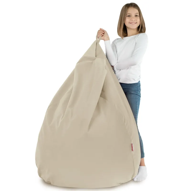Ergonomiczna Beżowa Pufa Worek Sako Dla Dzieci Plusz – Z wysokiej jakości materiałów