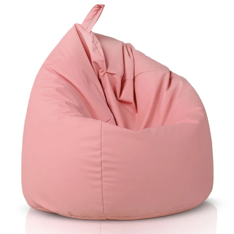 Lekka Biała Pufa Worek Sako Dla Dzieci Ekoskóra – Świetna do domu i ogrodu