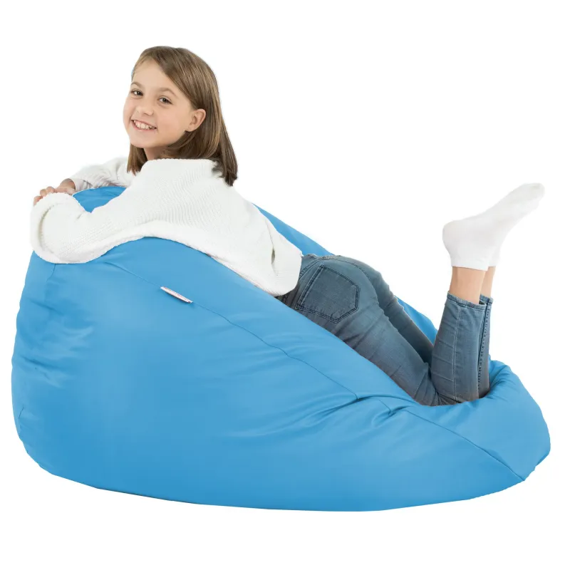 Stylowa Kremowa Pufa Worek Sako Dla Dzieci Ekoskóra – Z wodoodporną powłoką