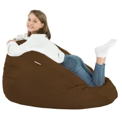 Stylowa Kremowa Pufa Worek Sako Dla Dzieci Ekoskóra – Z wodoodporną powłoką