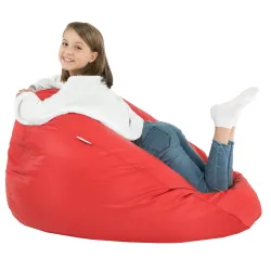 Stylowa Kremowa Pufa Worek Sako Dla Dzieci Ekoskóra – Z wodoodporną powłoką