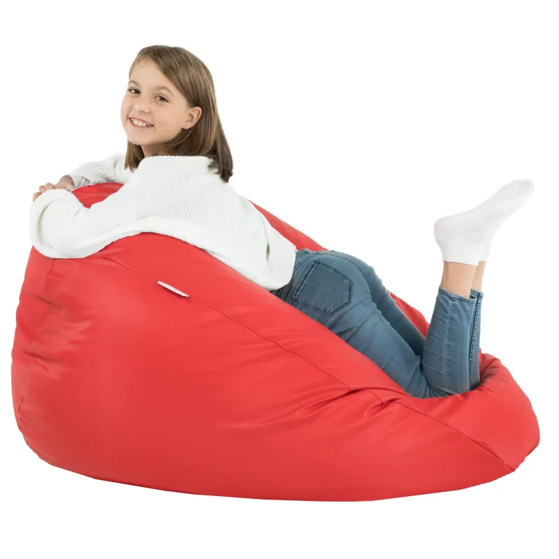 Stylowa Kremowa Pufa Worek Sako Dla Dzieci Ekoskóra – Z wodoodporną powłoką