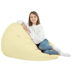 Stylowa Kremowa Pufa Worek Sako Dla Dzieci Ekoskóra – Z wodoodporną powłoką