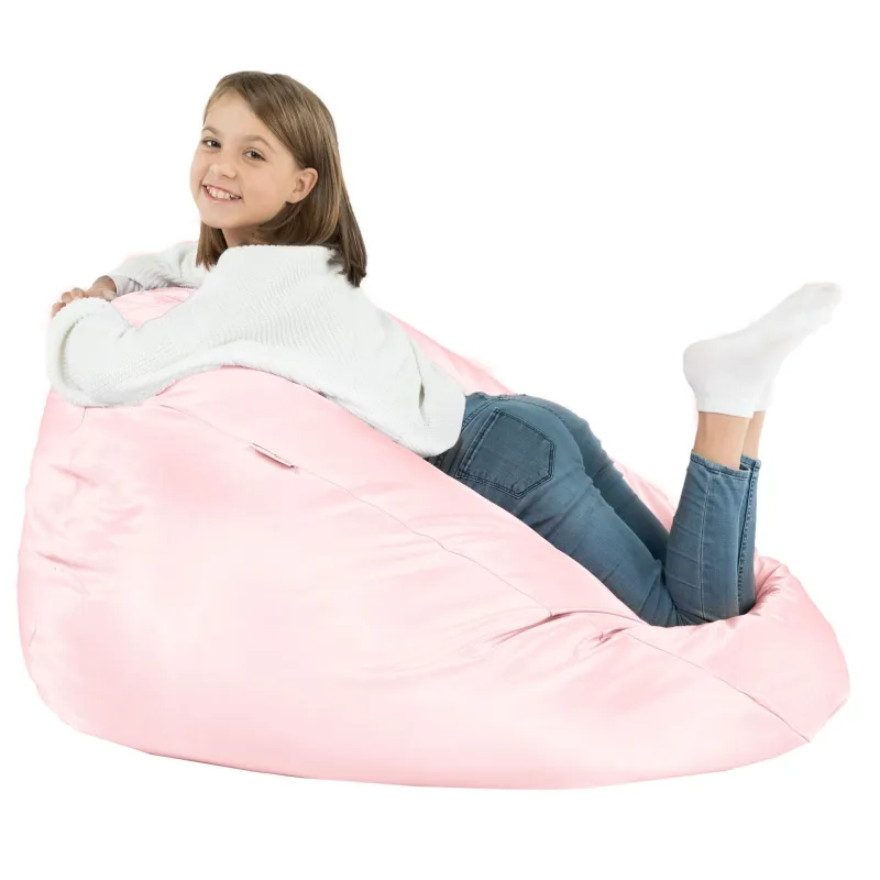 Stylowa Kremowa Pufa Worek Sako Dla Dzieci Ekoskóra – Z wodoodporną powłoką