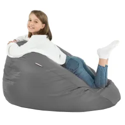 Stylowa Kremowa Pufa Worek Sako Dla Dzieci Ekoskóra – Z wodoodporną powłoką