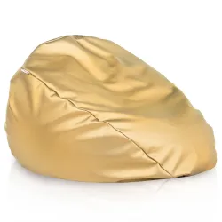 Stylowa Kremowa Pufa Worek Sako Dla Dzieci Ekoskóra – Z wodoodporną powłoką