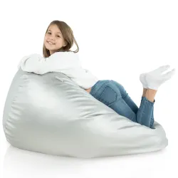 Stylowa Kremowa Pufa Worek Sako Dla Dzieci Ekoskóra – Z wodoodporną powłoką