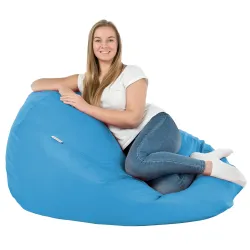 Lekka Jasnożółta Pufa Worek Sako Dla Dzieci Ekoskóra – Świetna do domu i ogrodu