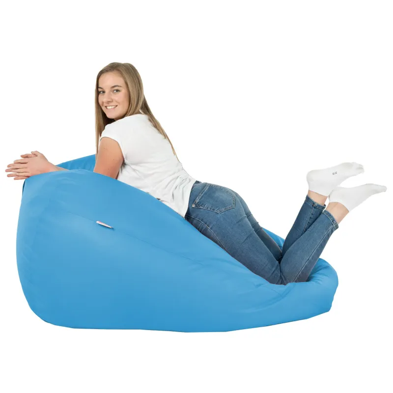 Lekka Jasnożółta Pufa Worek Sako Dla Dzieci Ekoskóra – Świetna do domu i ogrodu