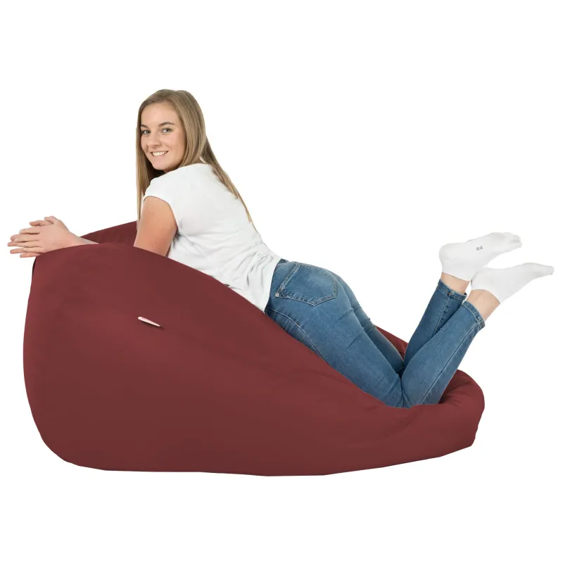 Lekka Jasnożółta Pufa Worek Sako Dla Dzieci Ekoskóra – Świetna do domu i ogrodu