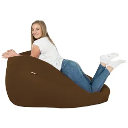 Lekka Jasnożółta Pufa Worek Sako Dla Dzieci Ekoskóra – Świetna do domu i ogrodu