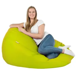 Lekka Jasnożółta Pufa Worek Sako Dla Dzieci Ekoskóra – Świetna do domu i ogrodu