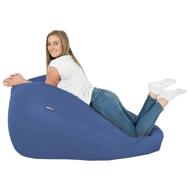 Lekka Jasnożółta Pufa Worek Sako Dla Dzieci Ekoskóra – Świetna do domu i ogrodu