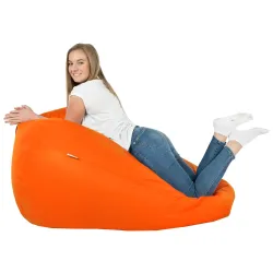 Lekka Jasnożółta Pufa Worek Sako Dla Dzieci Ekoskóra – Świetna do domu i ogrodu