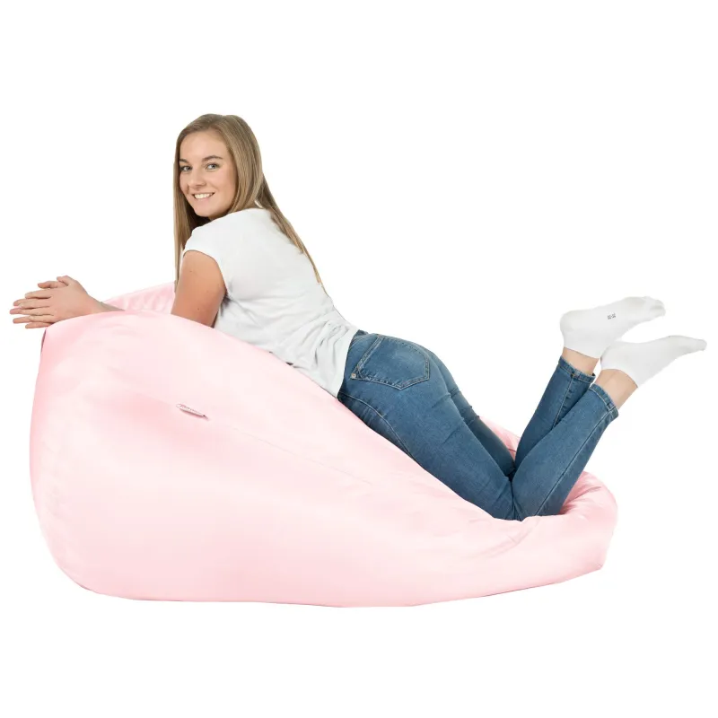 Lekka Jasnożółta Pufa Worek Sako Dla Dzieci Ekoskóra – Świetna do domu i ogrodu