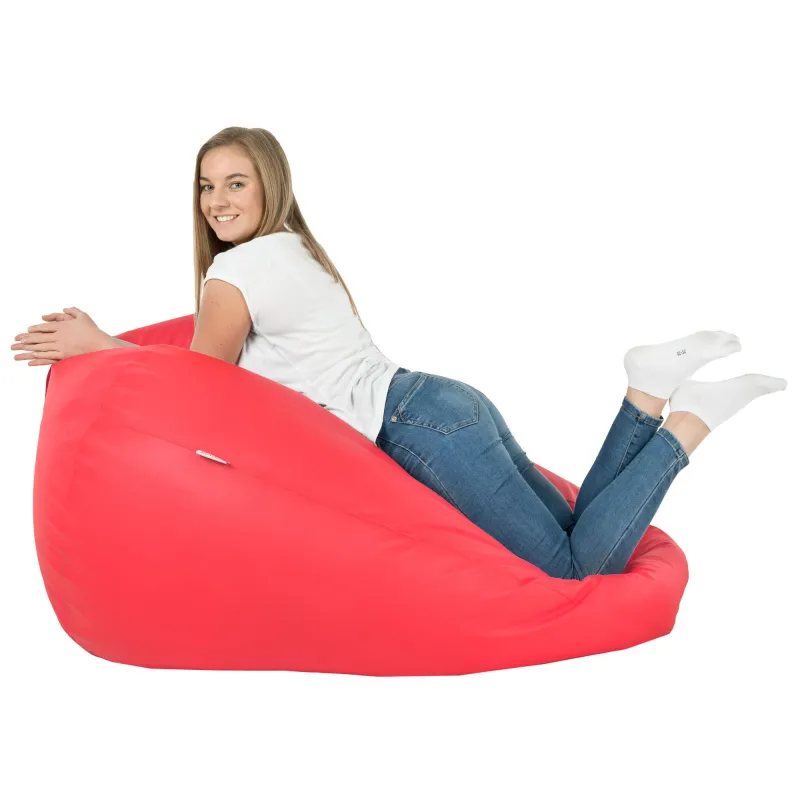 Lekka Jasnożółta Pufa Worek Sako Dla Dzieci Ekoskóra – Świetna do domu i ogrodu