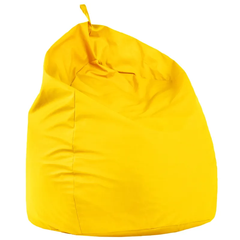 Lekka Jasnożółta Pufa Worek Sako Dla Dzieci Ekoskóra – Świetna do domu i ogrodu