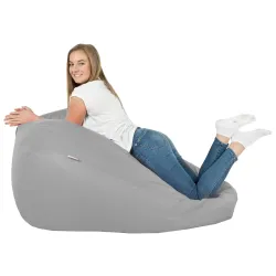 Lekka Jasnożółta Pufa Worek Sako Dla Dzieci Ekoskóra – Świetna do domu i ogrodu