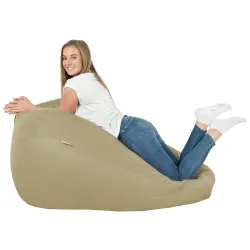 Lekka Jasnożółta Pufa Worek Sako Dla Dzieci Ekoskóra – Świetna do domu i ogrodu