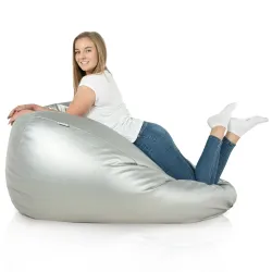 Lekka Jasnożółta Pufa Worek Sako Dla Dzieci Ekoskóra – Świetna do domu i ogrodu