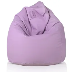 Lekka Jasnożółta Pufa Worek Sako Dla Dzieci Ekoskóra – Świetna do domu i ogrodu