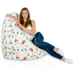 Wytrzymała Abstract Pufa Worek sako – Z wodoodporną powłoką