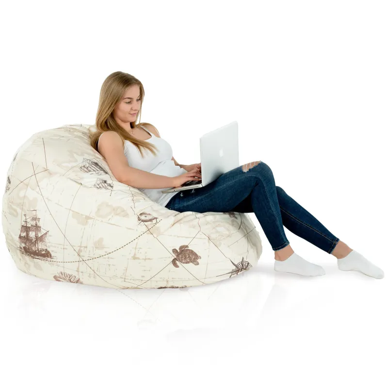 Wytrzymała Abstract Pufa Worek sako – Z wodoodporną powłoką