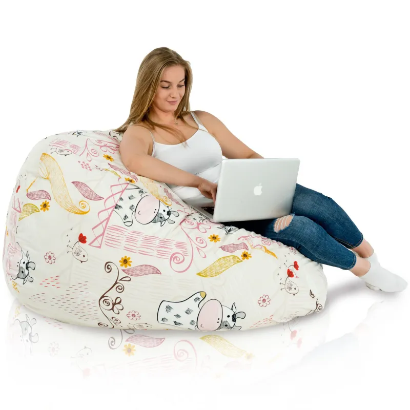 Wytrzymała Abstract Pufa Worek sako – Z wodoodporną powłoką