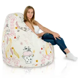 Wytrzymała Abstract Pufa Worek sako – Z wodoodporną powłoką