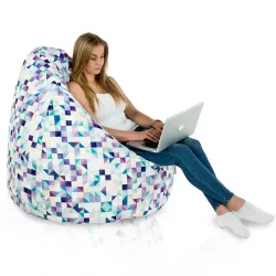 Wytrzymała Abstract Pufa Worek sako – Z wodoodporną powłoką