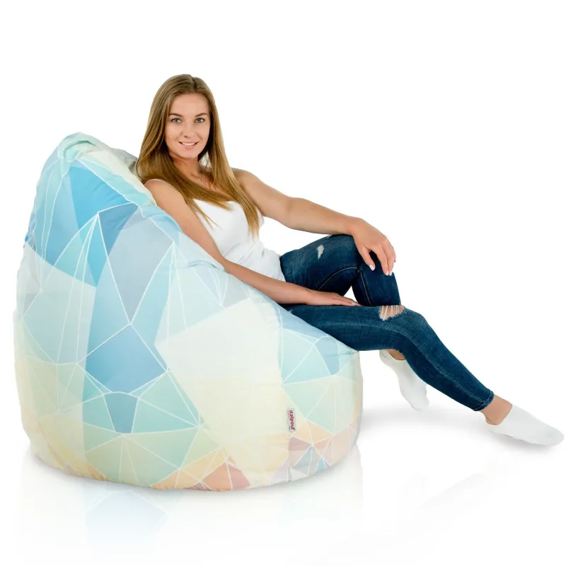 Wytrzymała Abstract Pufa Worek sako – Z wodoodporną powłoką