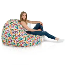 Wytrzymała Abstract Pufa Worek sako – Z wodoodporną powłoką