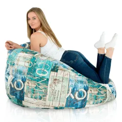 Wytrzymała Abstract Pufa Worek sako – Z wodoodporną powłoką