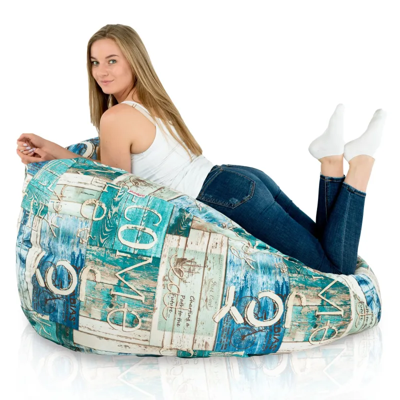 Wytrzymała Abstract Pufa Worek sako – Z wodoodporną powłoką