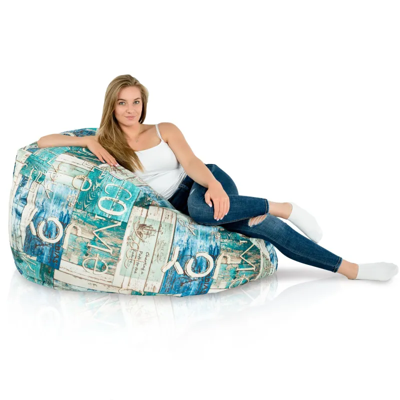 Wytrzymała Abstract Pufa Worek sako – Z wodoodporną powłoką