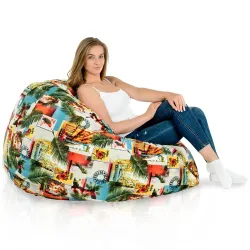 Wytrzymała Abstract Pufa Worek sako – Z wodoodporną powłoką