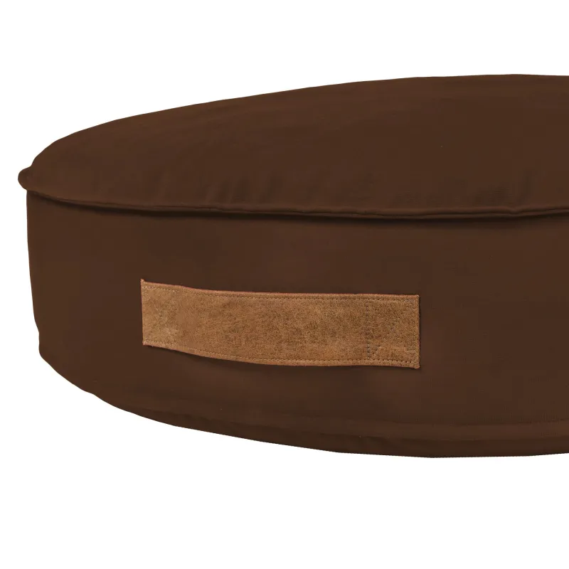 Wygodne Beżowy  Plusz Okrągłe Legowisko – Z oddychającą strukturą