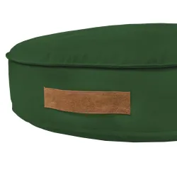 Wygodne Beżowy  Plusz Okrągłe Legowisko – Z oddychającą strukturą