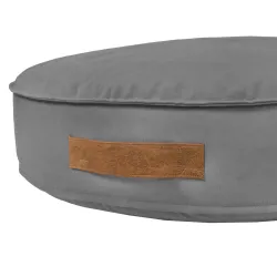 Wygodne Beżowy  Plusz Okrągłe Legowisko – Z oddychającą strukturą