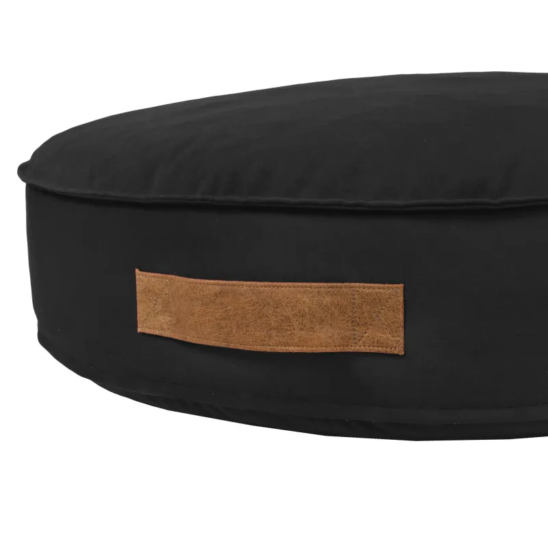 Wygodne Beżowy  Plusz Okrągłe Legowisko – Z oddychającą strukturą