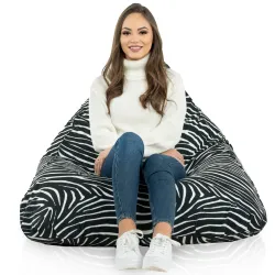 Ergonomiczna Łaciaty Pufa Sako Bermudy – Łatwa do przenoszenia