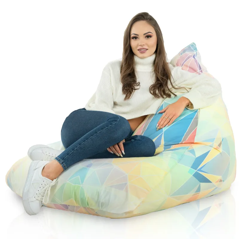 Ergonomiczna Łaciaty Pufa Sako Bermudy – Łatwa do przenoszenia