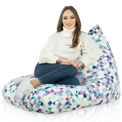 Ergonomiczna Łaciaty Pufa Sako Bermudy – Łatwa do przenoszenia